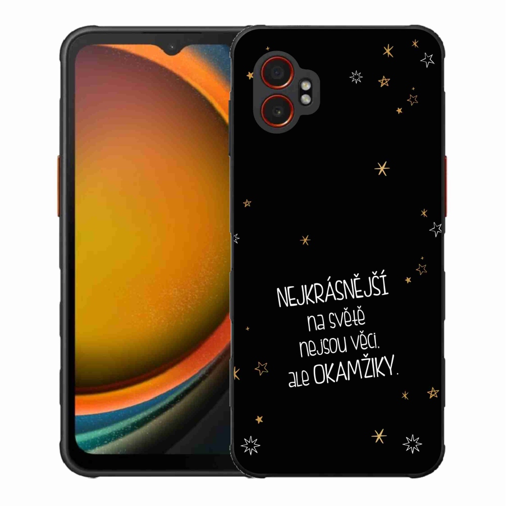 Gelový kryt mmCase na Samsung Galaxy Xcover 7 Pro - citát 4 černé pozadí