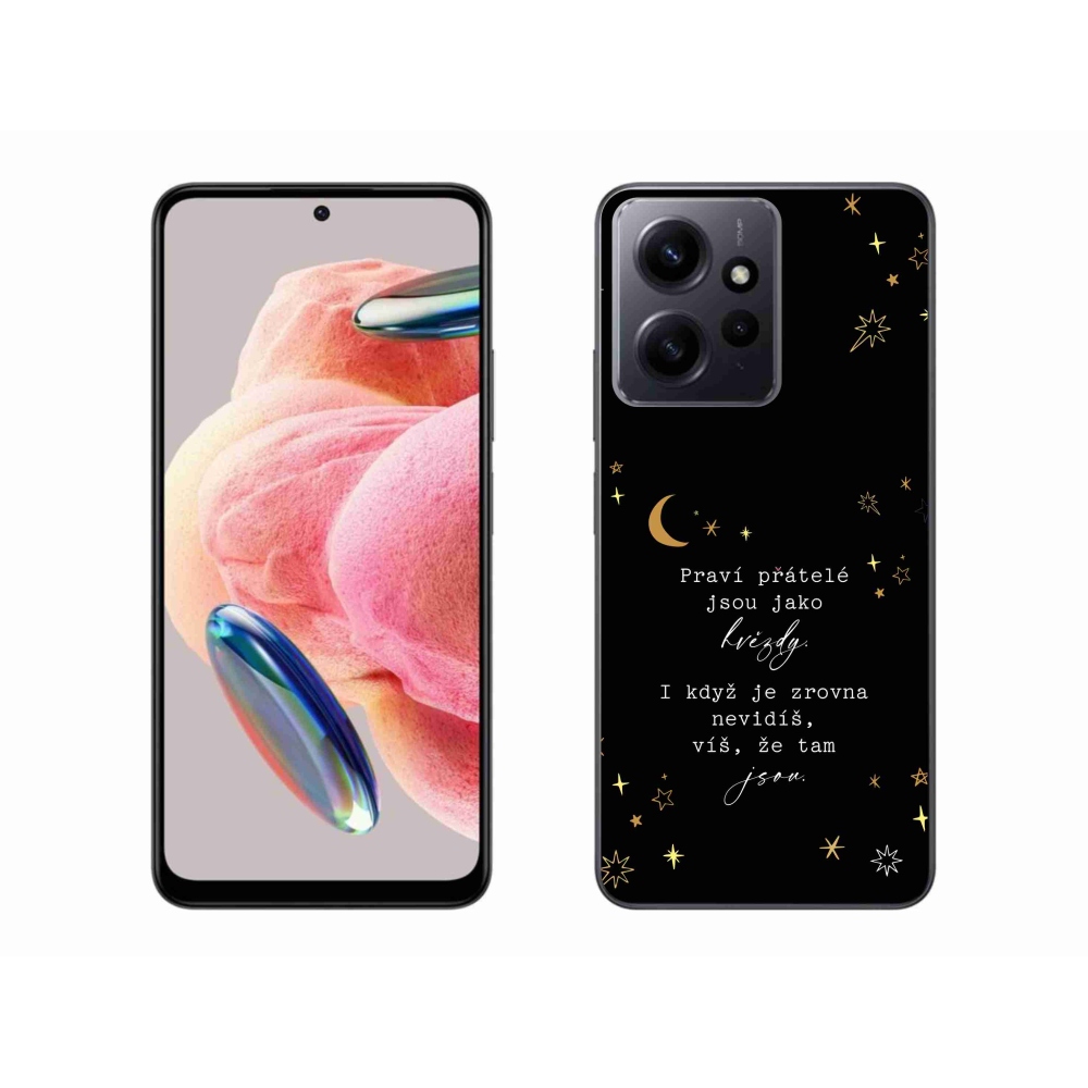 Gelový kryt mmCase na Xiaomi Redmi Note 12 4G - citát 6 černé pozadí