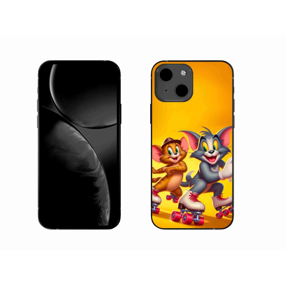 Gelový kryt mmCase na iPhone 13 6.1 - tom a jerry
