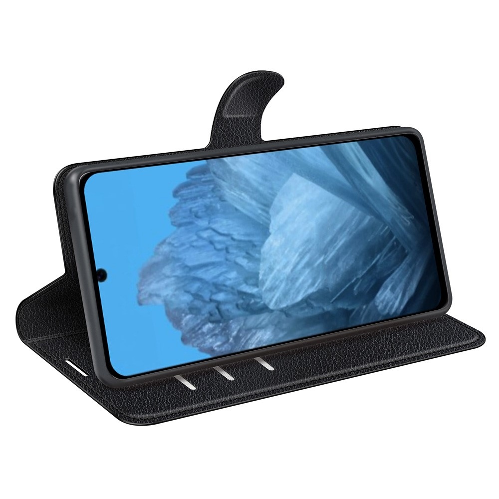 Litchi knížkové pouzdro na Google Pixel 9/9 Pro - černé