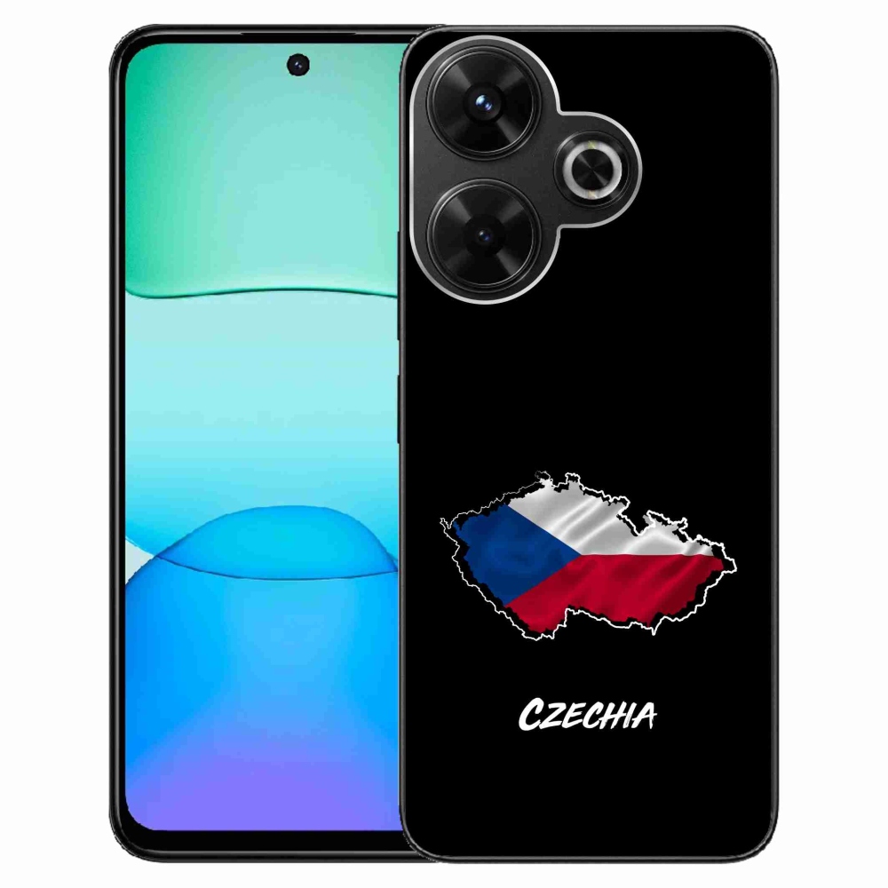 Gelový kryt mmCase na Xiaomi Redmi 13 4G/Poco M6 4G  - Czechia černé pozadí