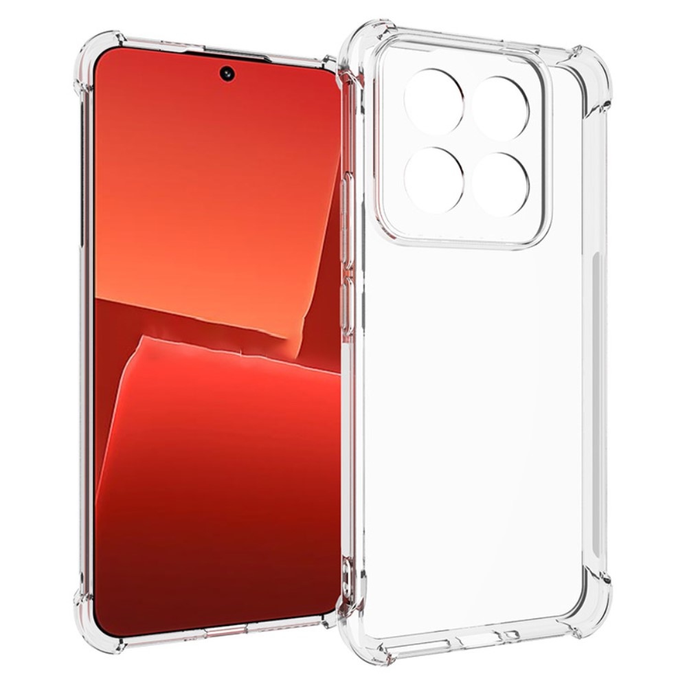 Průhledný gelový obal s vyztuženými rohy na Xiaomi 14 Pro - průhledný
