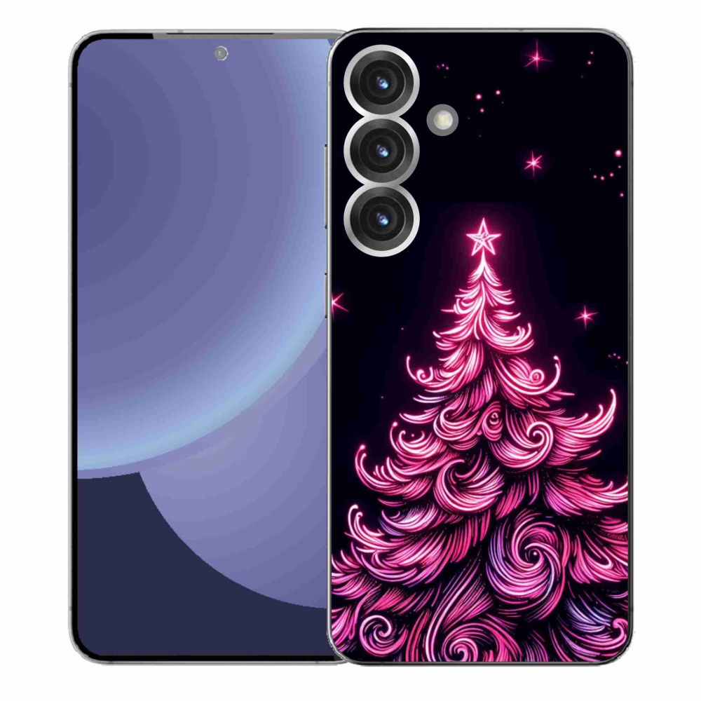 Gelový kryt mmCase na Samsung Galaxy S25+ - neonový vánoční stromek 2