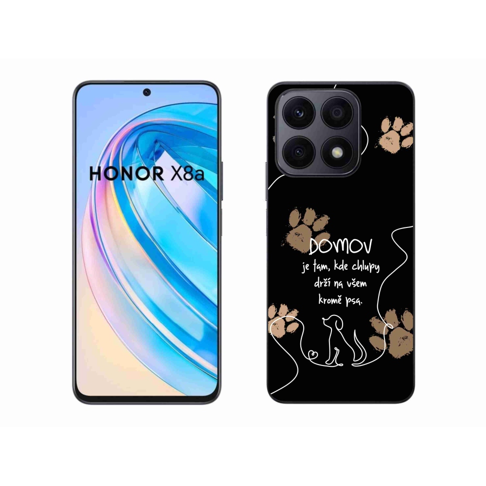 Gelový kryt mmCase na Honor X8a - psí motiv černé pozadí