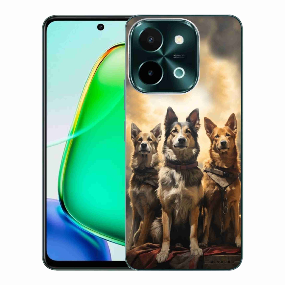 Gelový kryt mmCase na Vivo Y28 - tři psi