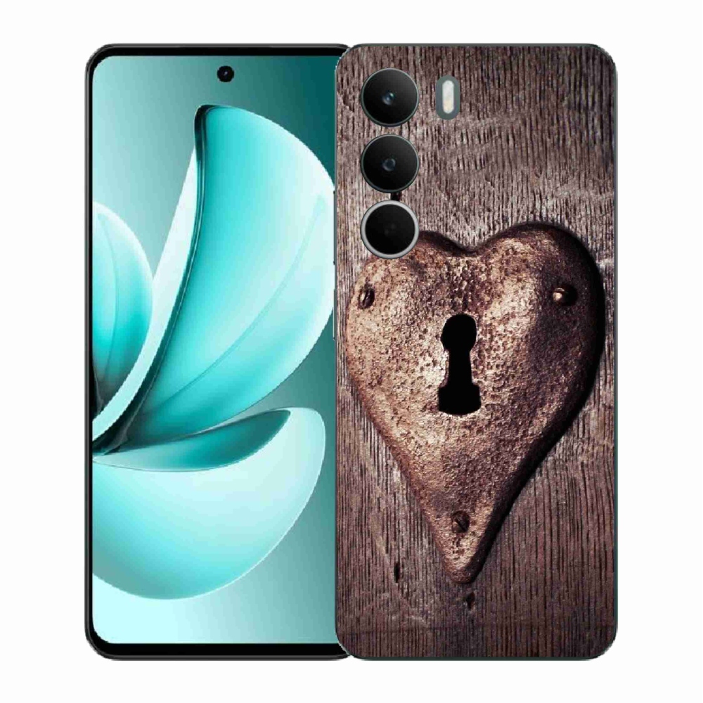 Gelový kryt mmCase na Realme C71 - zámek ve tvaru srdce