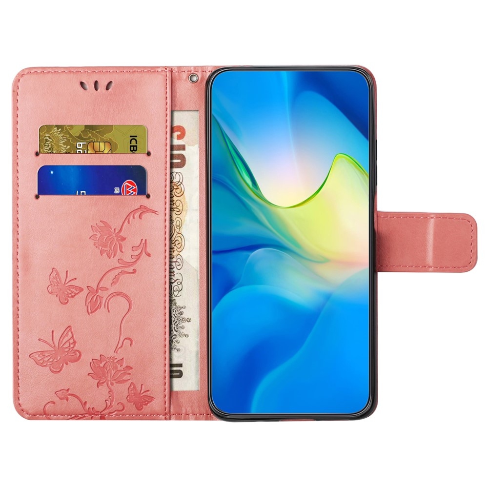 Flower knížkové pouzdro na Samsung Galaxy M15 5G - růžové