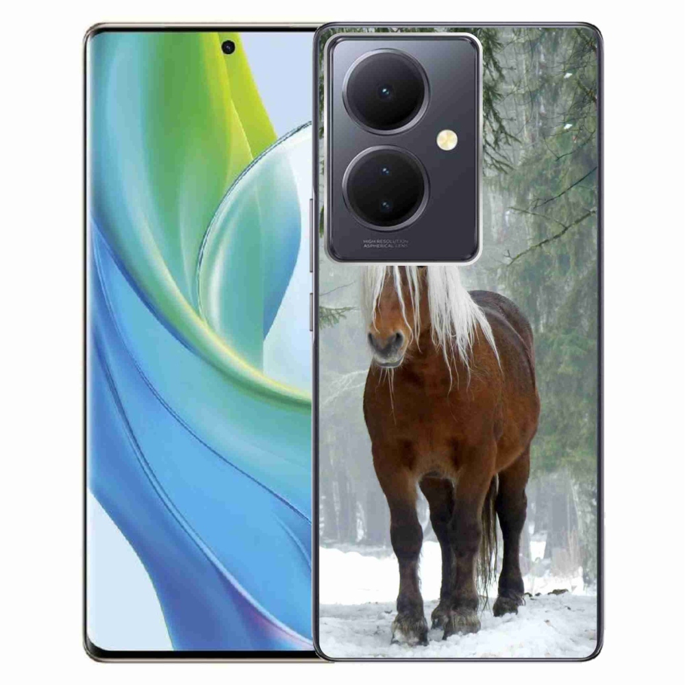 Gelový obal mmCase na Vivo V29 Lite 5G - kůň v lese