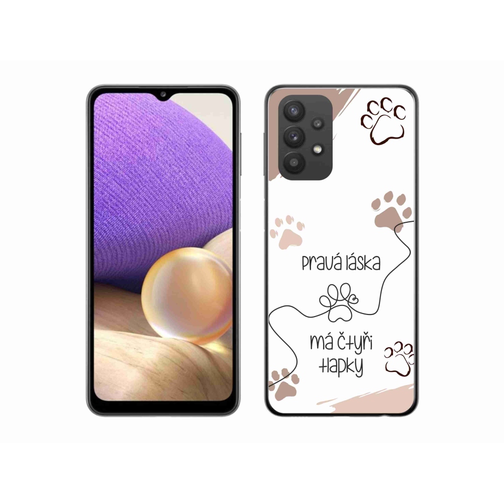 Gelový kryt mmCase na Samsung Galaxy A32 5G - psí motiv 1 bílé pozadí