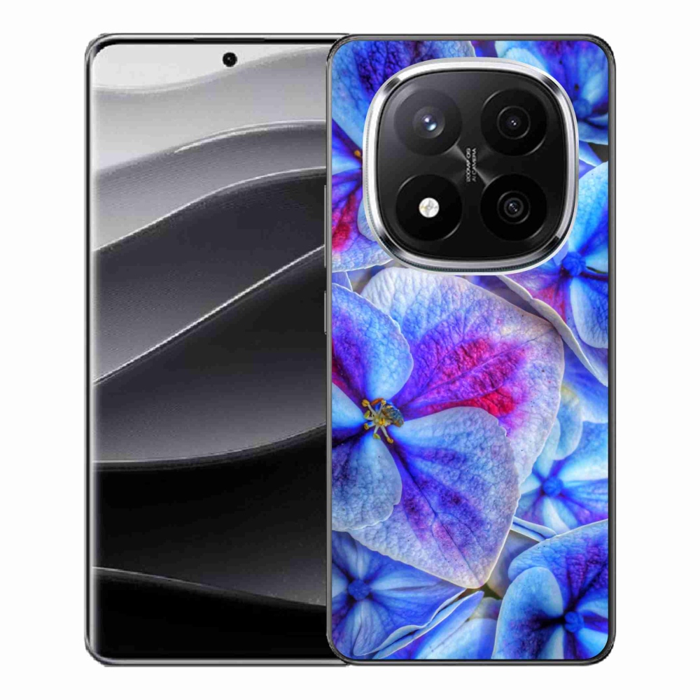 Gelový kryt mmCase na Xiaomi Redmi Note 14 Pro+ 5G - modré květy 1