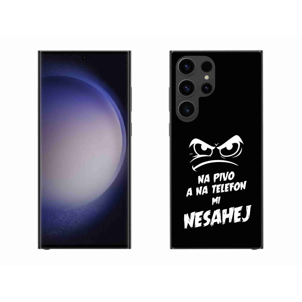Gelový kryt mmCase na Samsung Galaxy S23 Ultra 5G - pivní motiv 2 černé pozadí