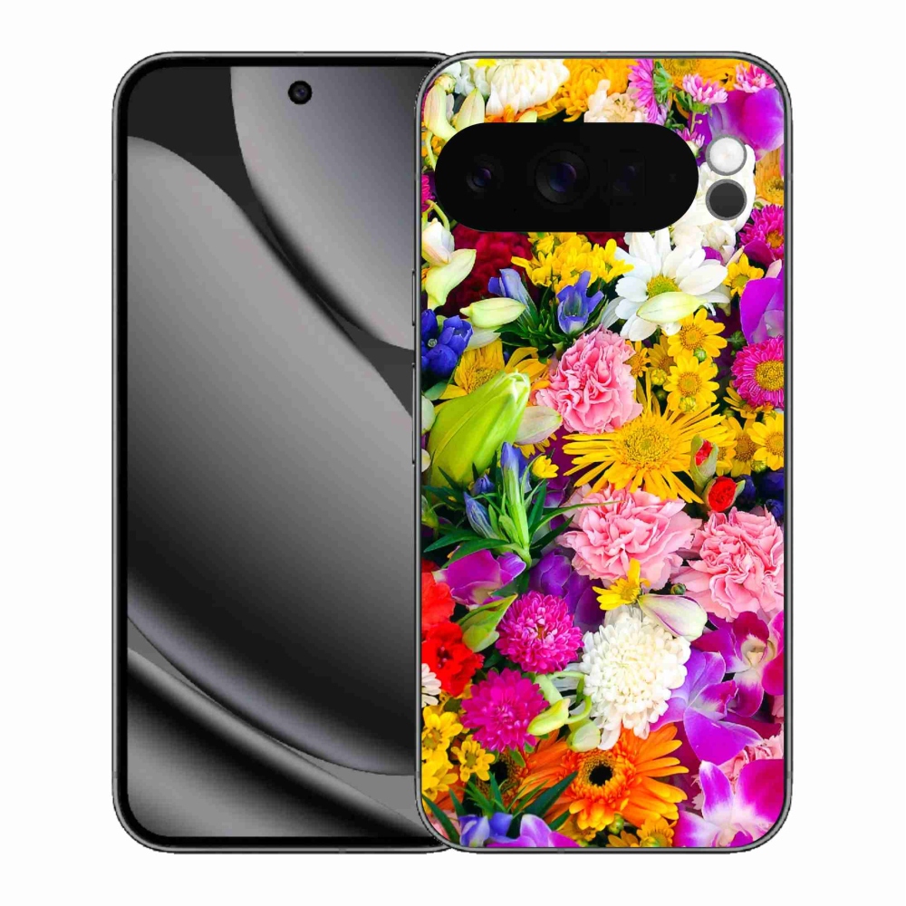 Gelový kryt mmCase na Google Pixel 10 Pro XL - květiny 12