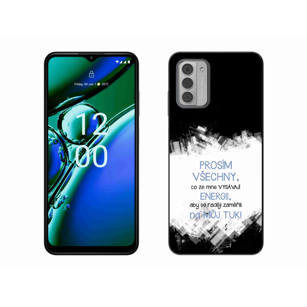 Gelový kryt mmCase na Nokia G42 - vtipný text 1 modrý
