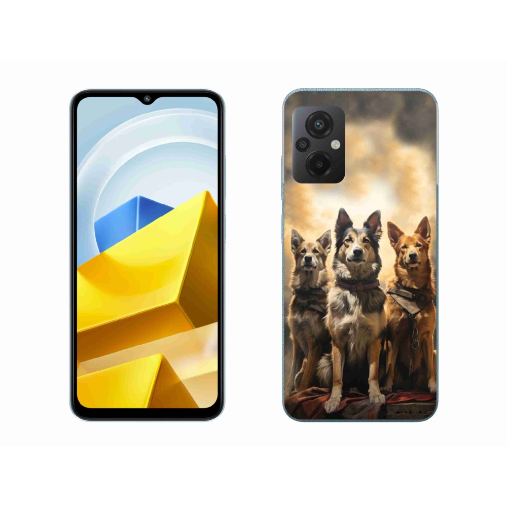 Gelový kryt mmCase na Xiaomi Poco M5 4G - tři psi