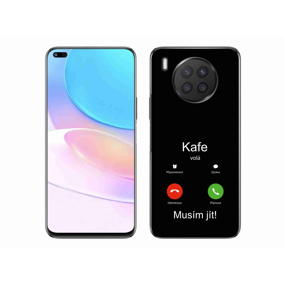 Gelový kryt mmCase na Honor 50 Lite - kafe volá černé pozadí
