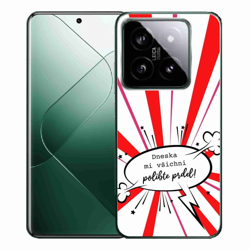 Gelový kryt mmCase na Xiaomi 14 Pro - vtipný text 15 bílé pozadí