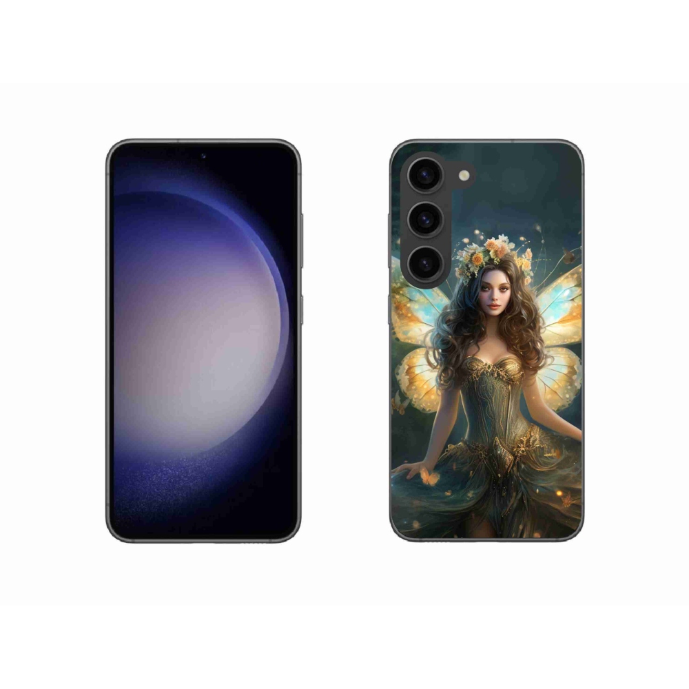 Gelový kryt mmCase na Samsung Galaxy S23 5G - motýlí žena