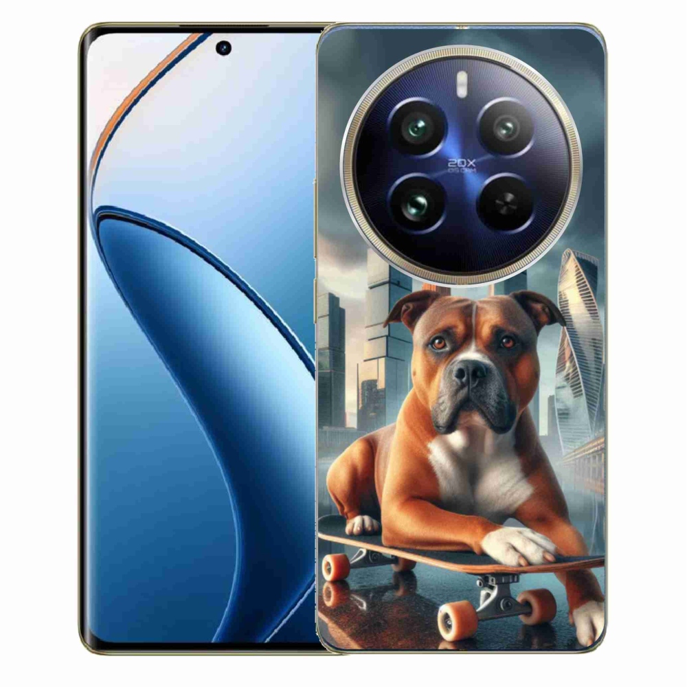 Gelový kryt mmCase na Realme 12 Pro 5G/12 Pro+ 5G - pes na skateboardu