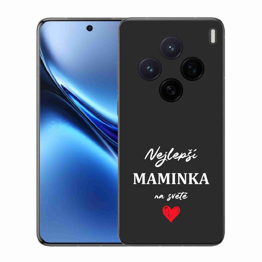 Gelový kryt mmCase na Vivo X200 5G - nejlepší maminka 1 černé pozadí