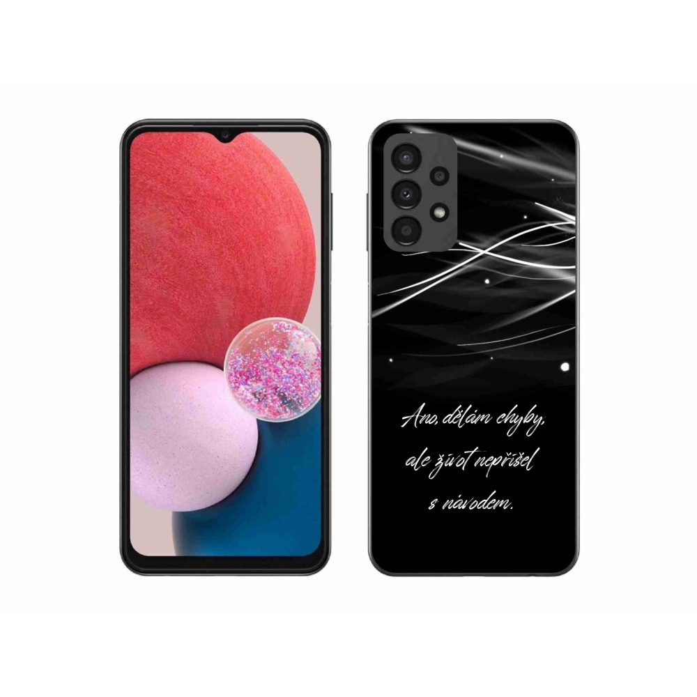 Gelový kryt mmCase na Samsung Galaxy A13 4G - citát černé pozadí
