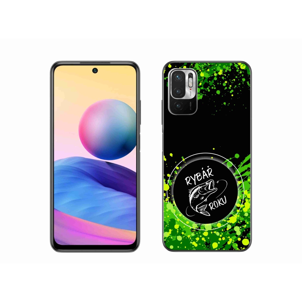 Gelový kryt mmCase na Xiaomi Poco M3 Pro/5G - rybář roku černé pozadí