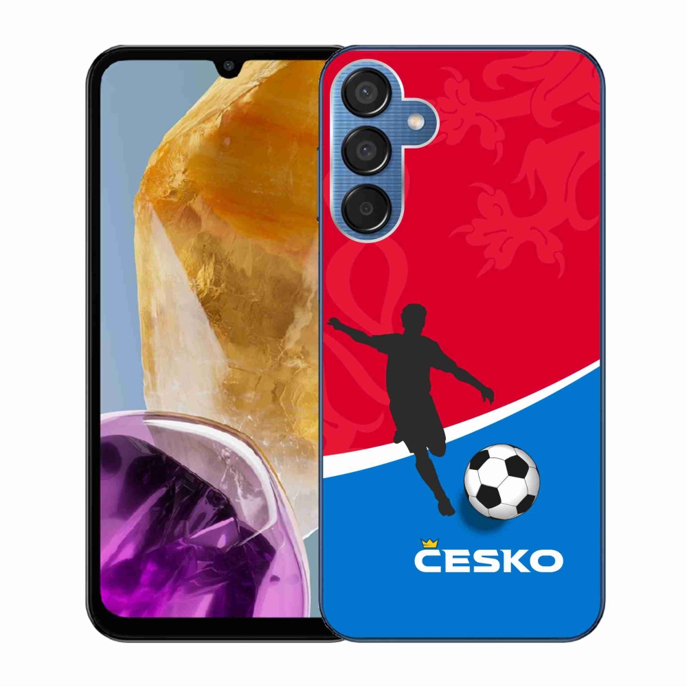 Gelový kryt mmCase na Samsung Galaxy M15 5G - fotbal Česko