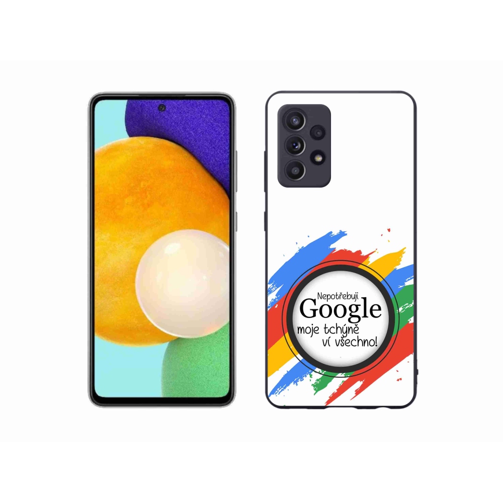 Gelový kryt mmCase na Samsung Galaxy A52s 5G - tchýně ví všechno bílé pozadí