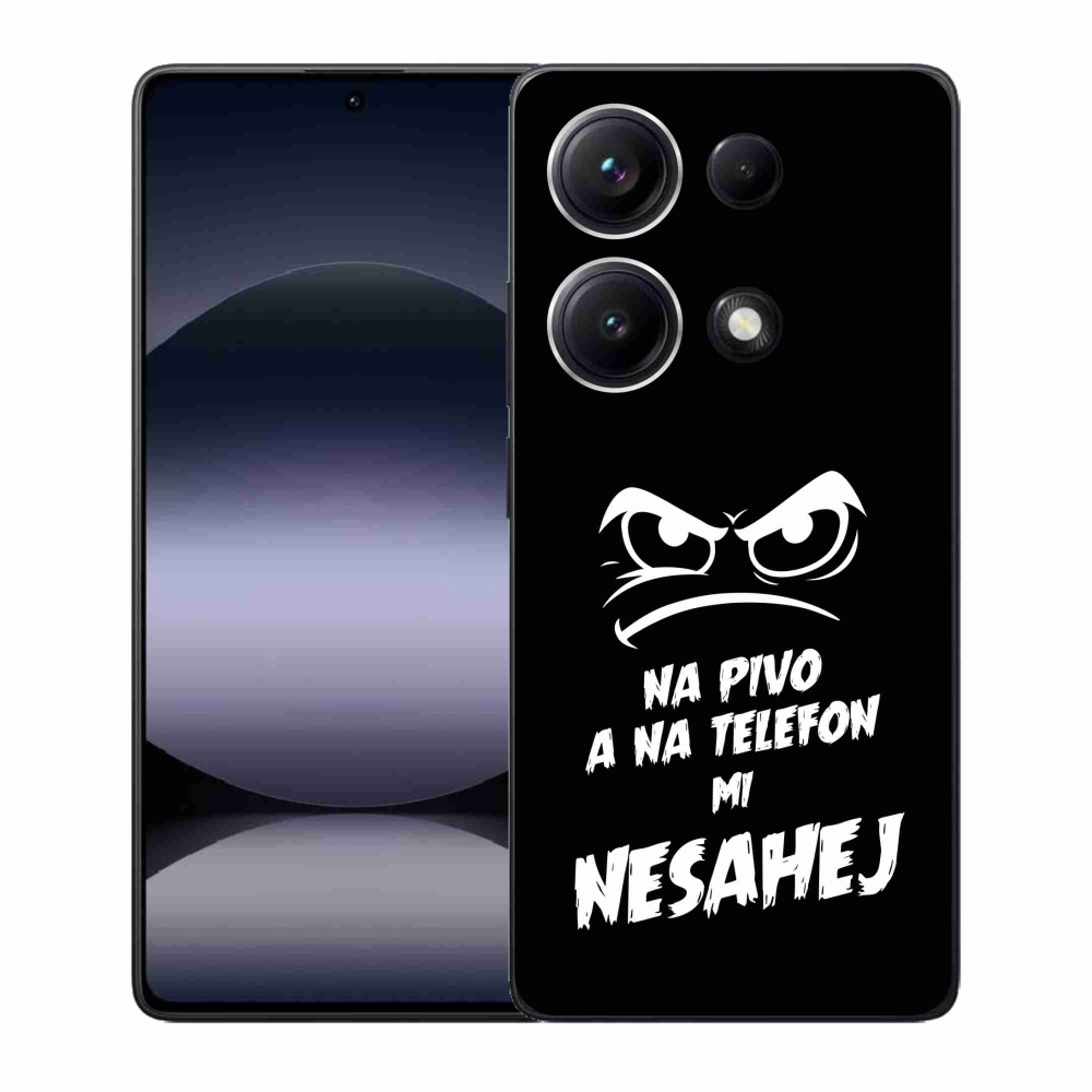 Gelový kryt mmCase na Xiaomi Redmi Note 14S - pivní motiv 2 černé pozadí