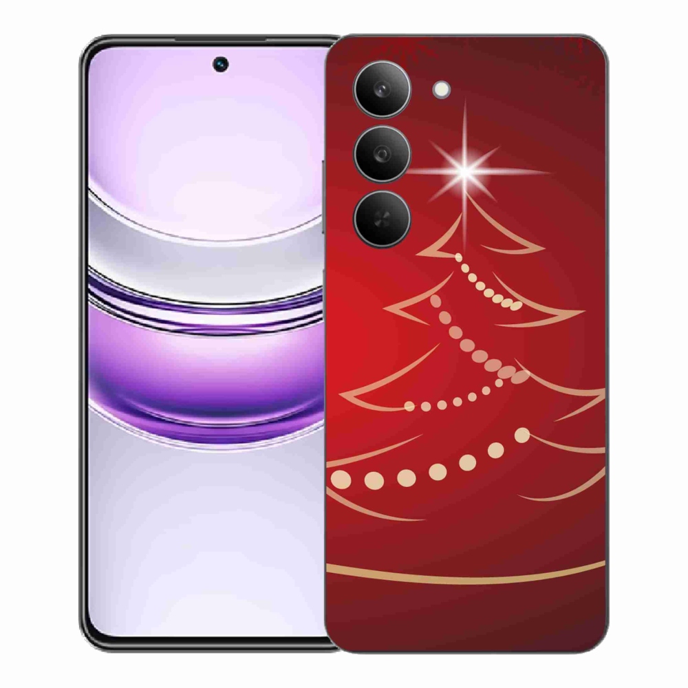 Gelový kryt mmCase na Realme 14x 5G - kreslený vánoční stromek