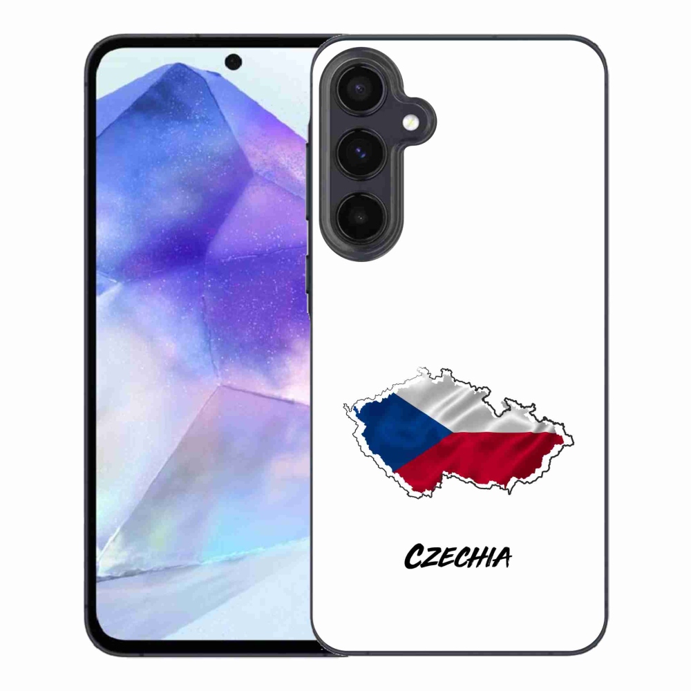 Gelový kryt mmCase na Samsung Galaxy A55 5G - Czechia bílé pozadí