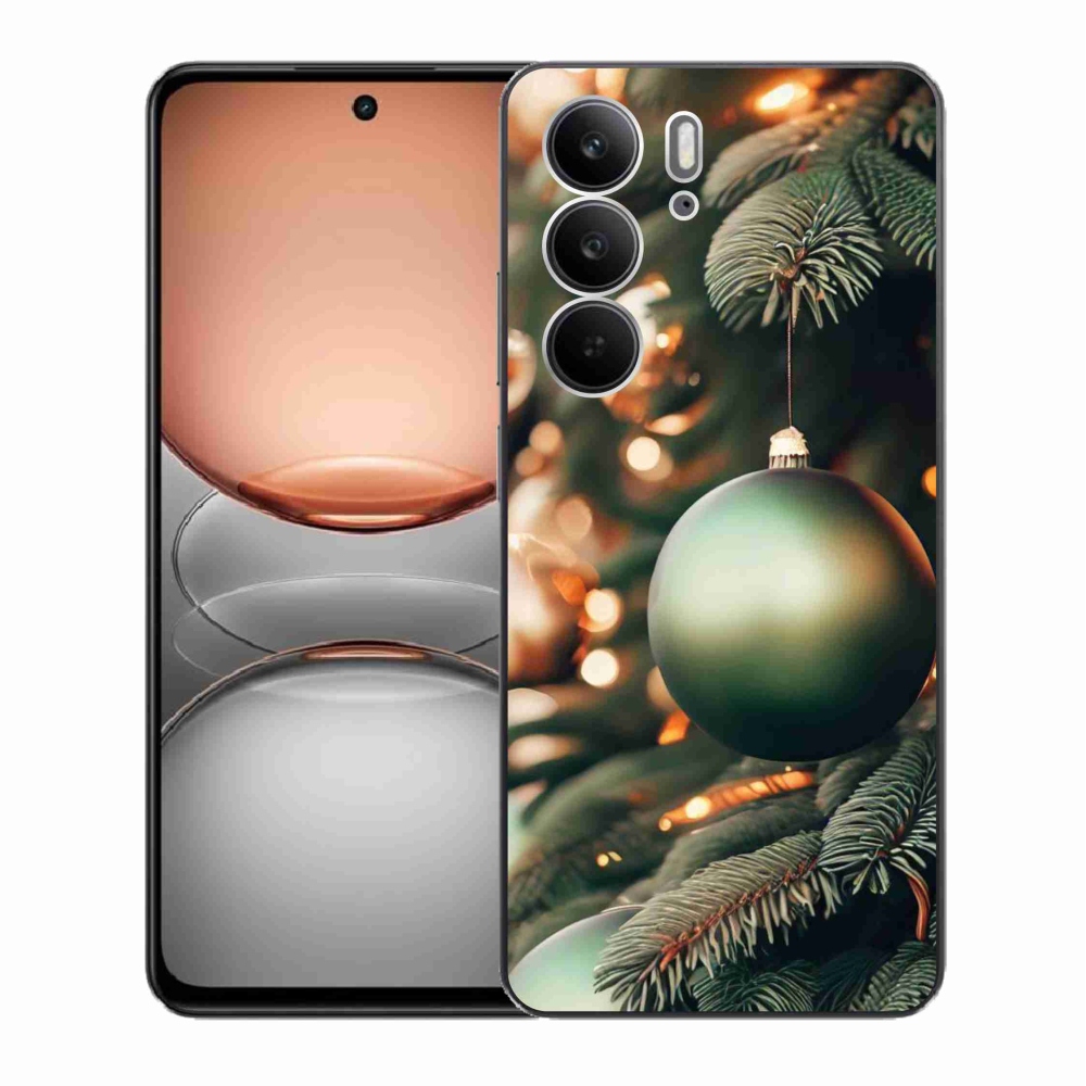 Gelový kryt mmCase na Realme C75 - vánoční ozdoby 1
