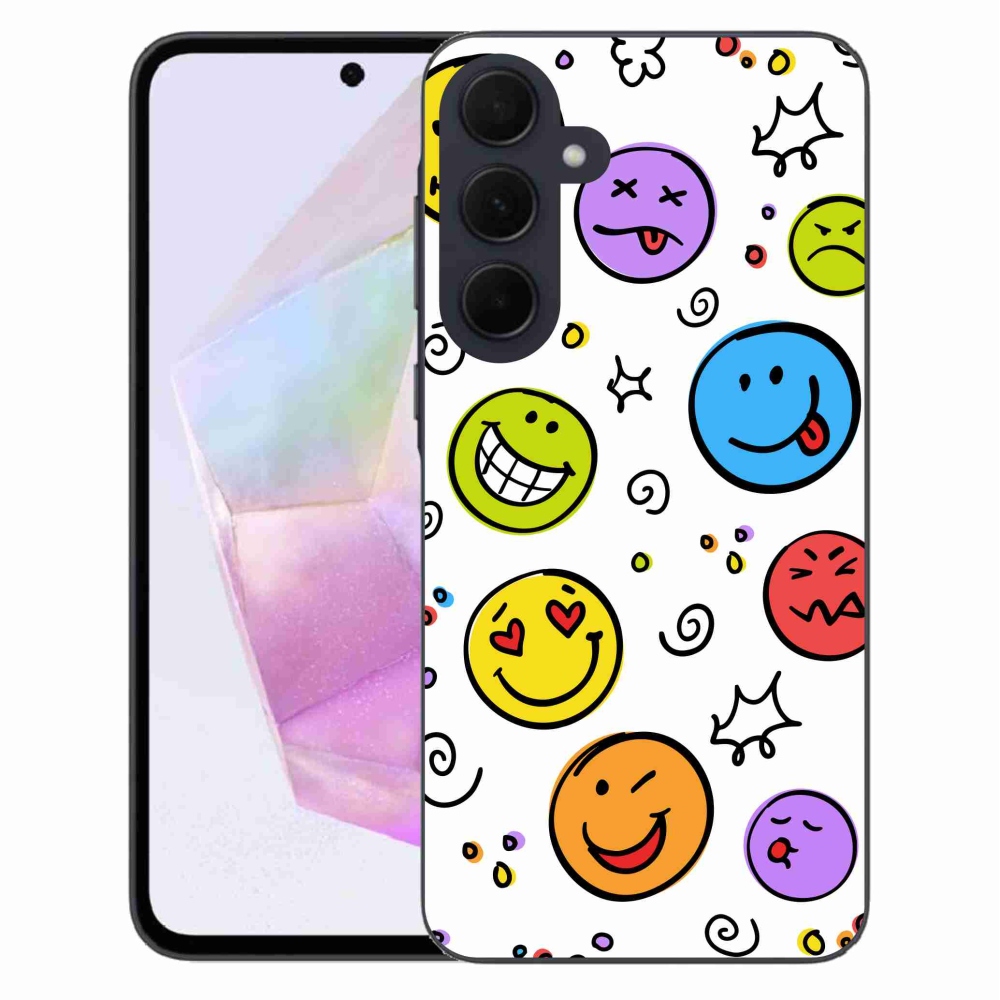 Gelový kryt mmCase na Samsung Galaxy A35 5G - smajlíci