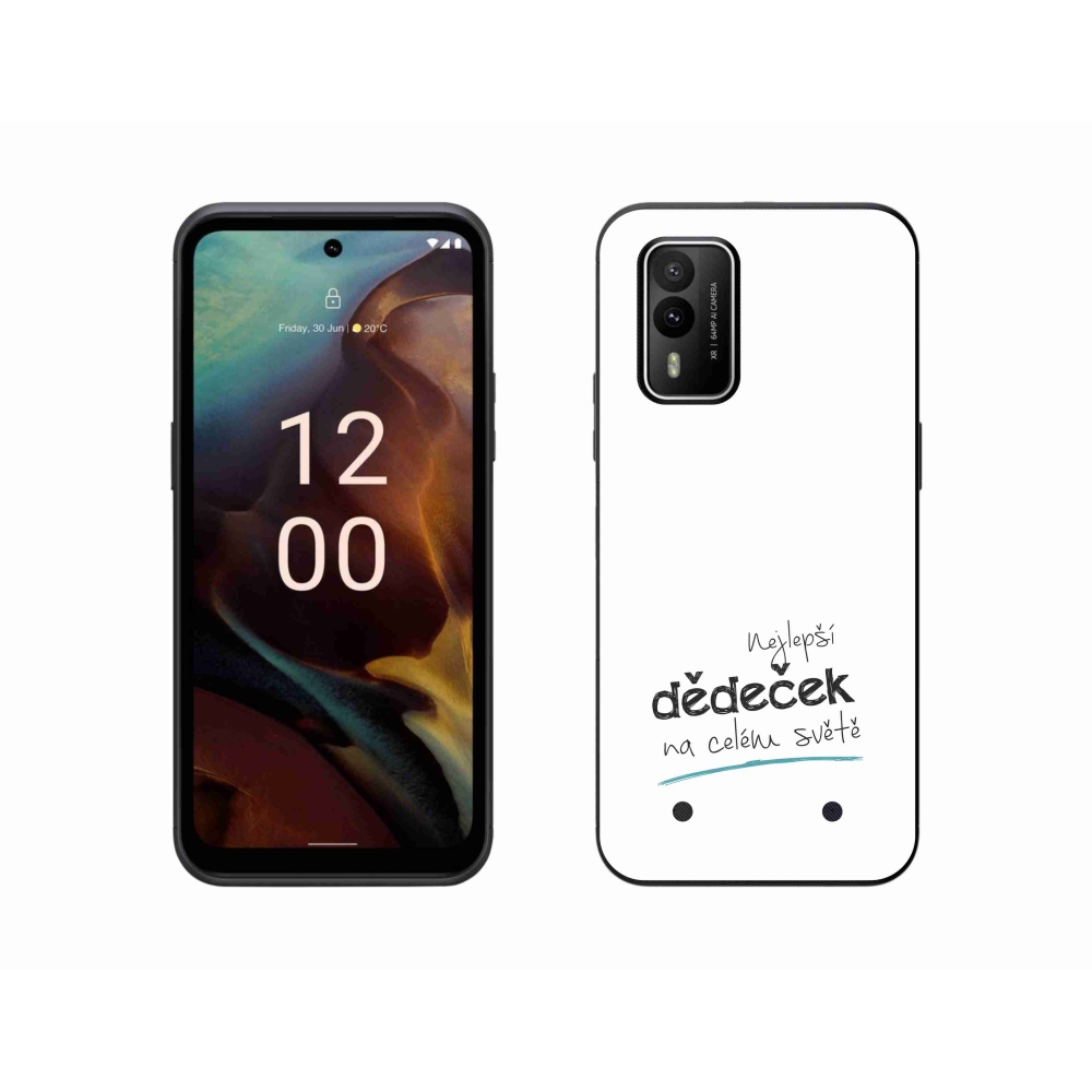 Gelový kryt mmCase na Nokia XR21 - nejlepší dědeček 3 bílé pozadí