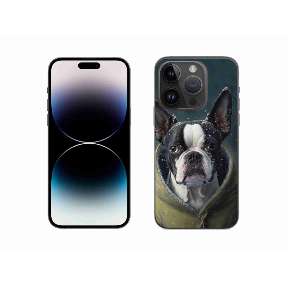 Gelový kryt mmCase na iPhone 14 Pro - buldoček