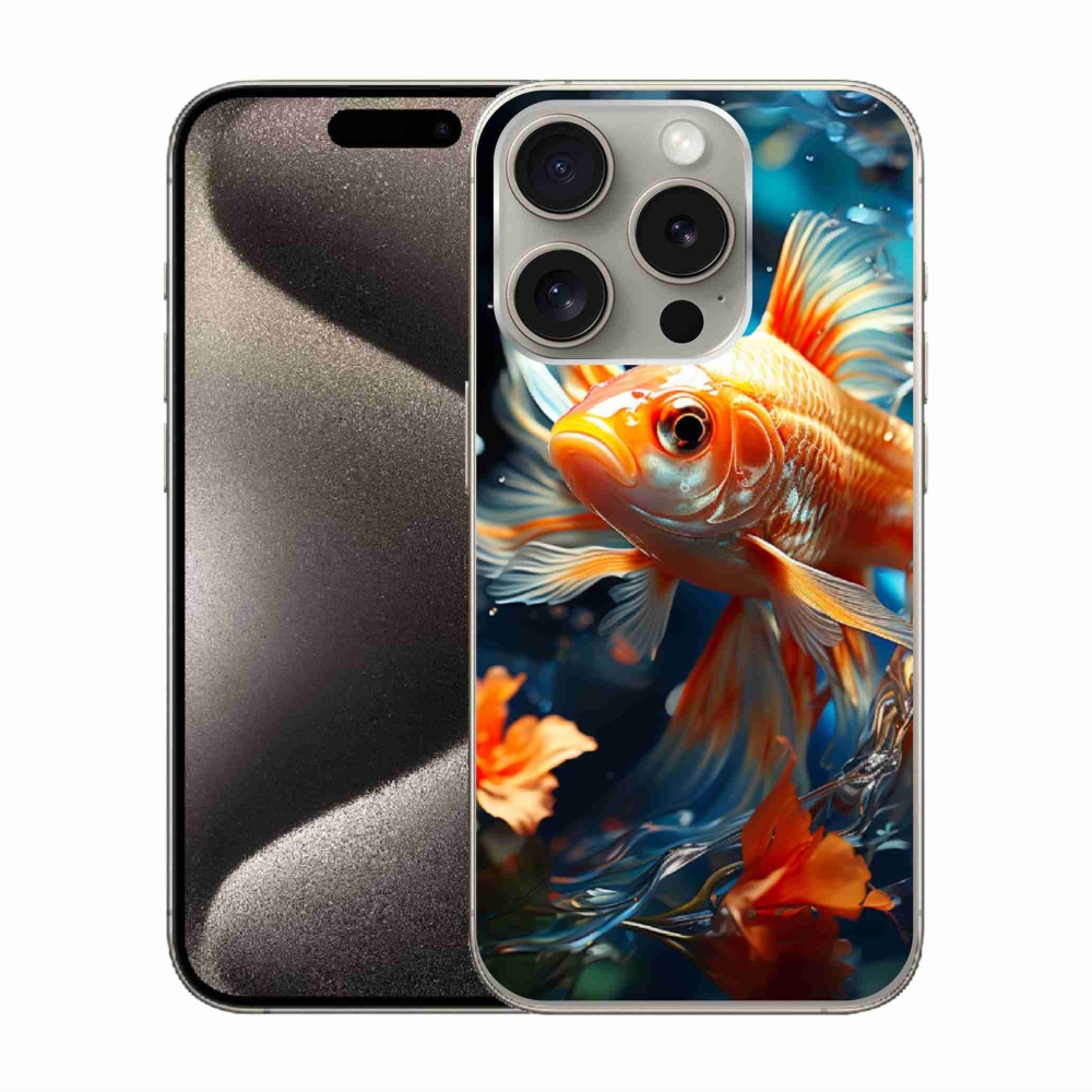 Gelový kryt mmCase na iPhone 15 Pro - rybka