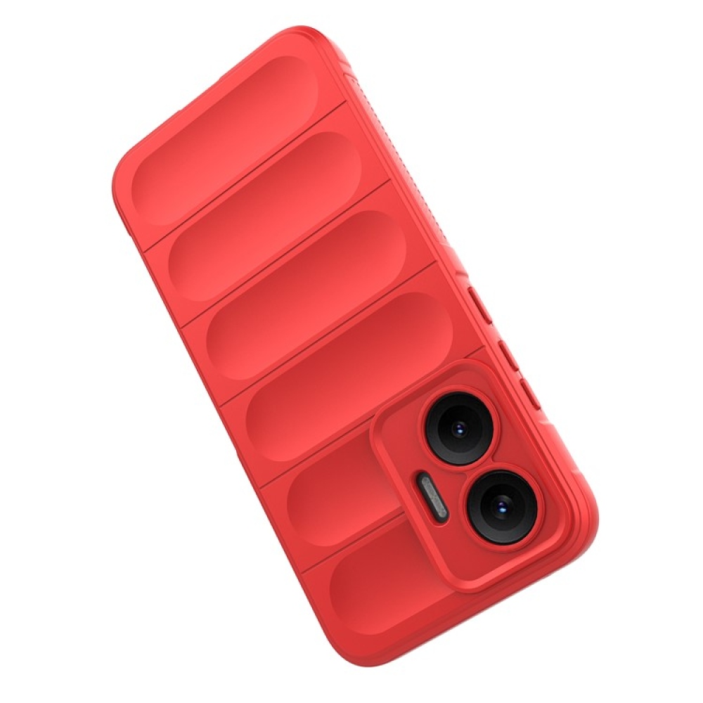 Rugg odolný gelový obal na Xiaomi Poco F7 5G - červený