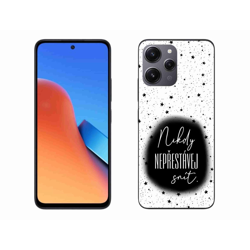 Gelový kryt mmCase na Xiaomi Redmi 12 - citát 1 černobílé pozadí