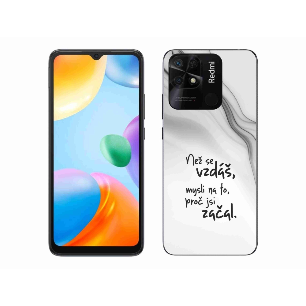 Gelový kryt mmCase na Xiaomi Redmi 10C - citát 2 bílé pozadí