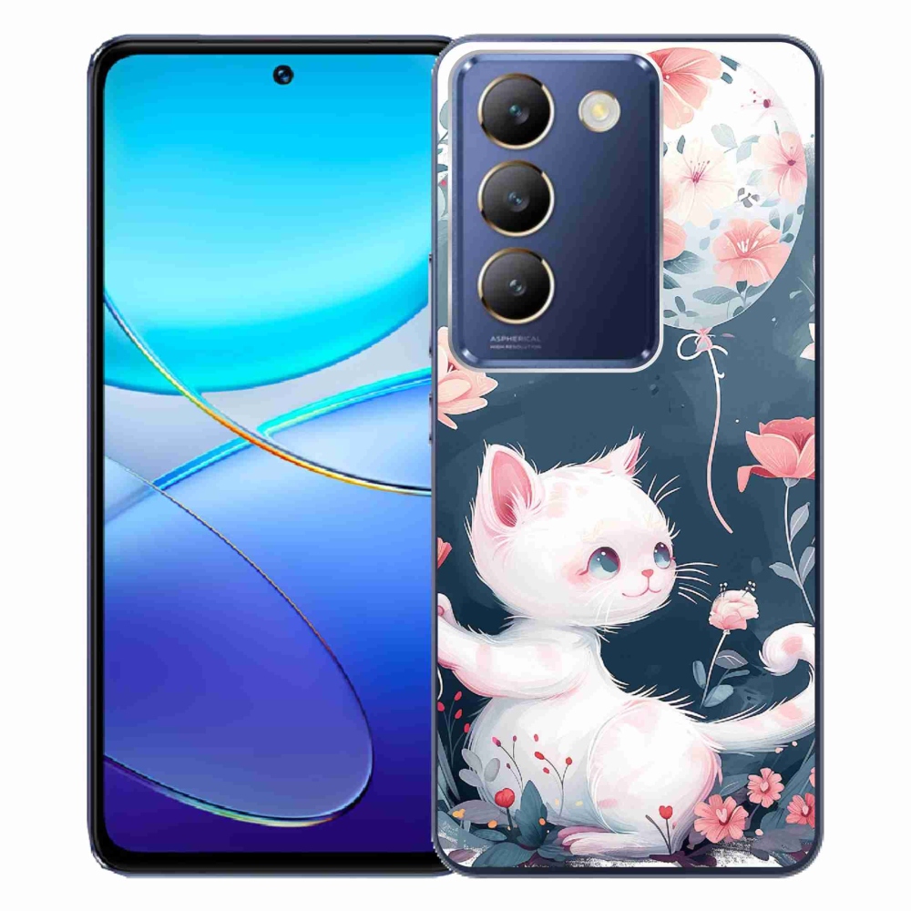 Gelový kryt mmCase na Vivo V40 SE 4G/5G - kotě s balónkem