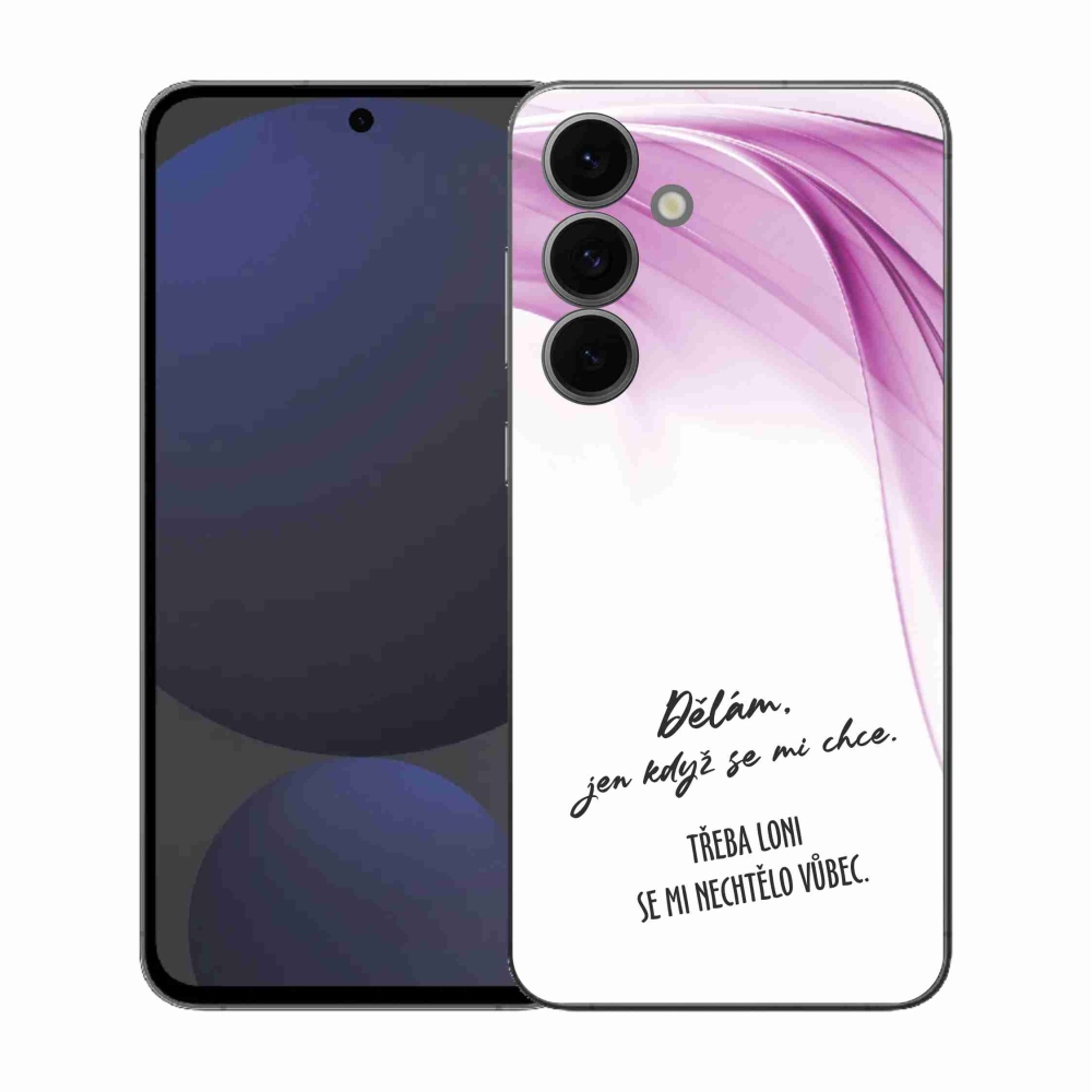 Gelový kryt mmCase na Samsung Galaxy S25 FE - vtipný text 12 bílé pozadí