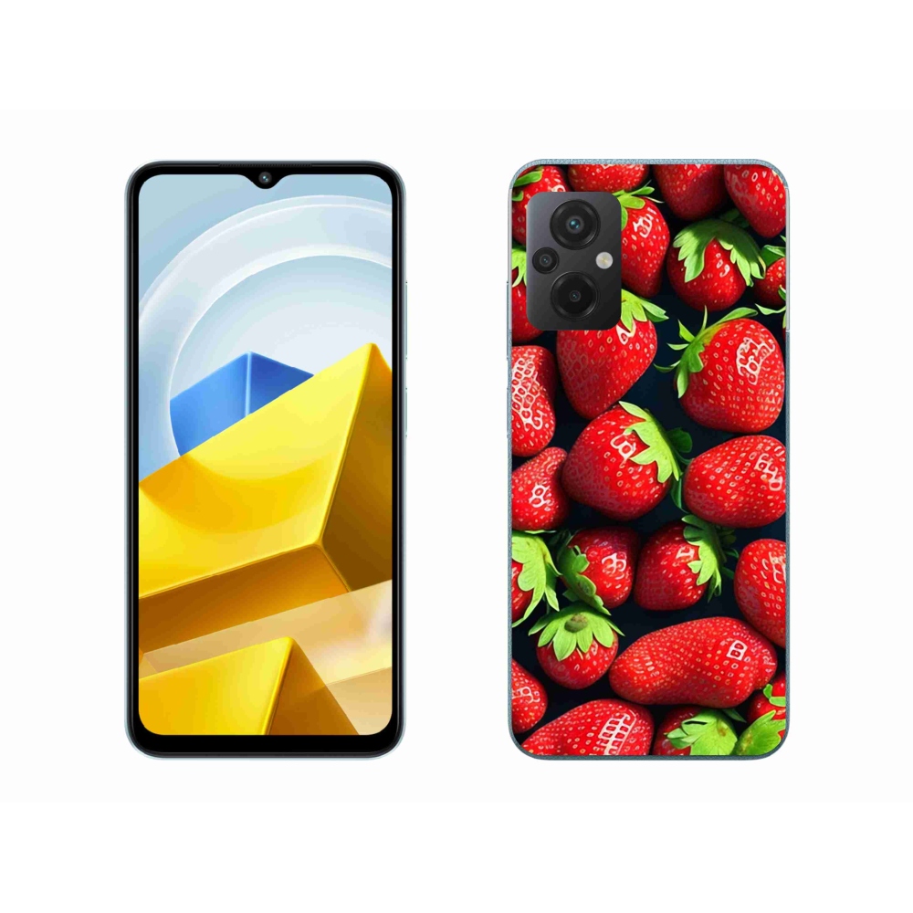 Gelový kryt mmCase na Xiaomi Poco M5 4G - jahody