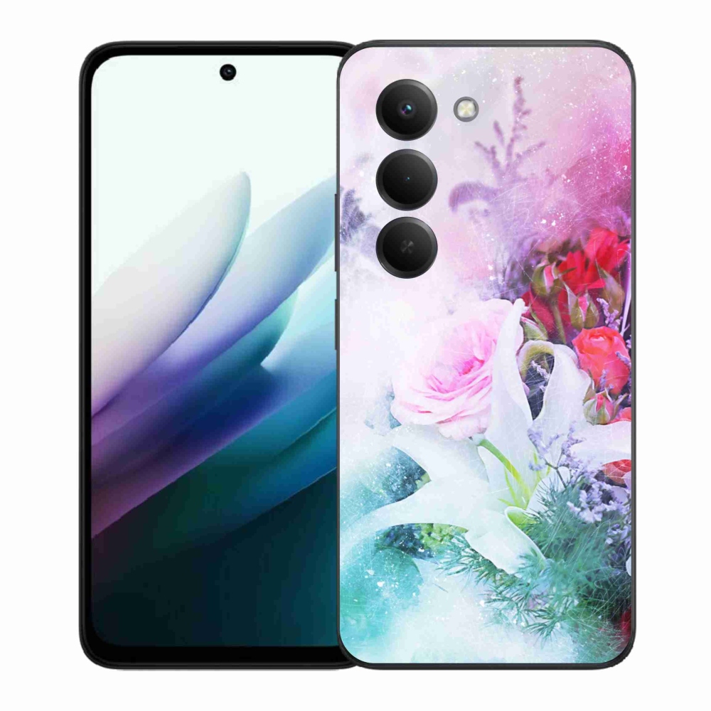 Gelový kryt mmCase na Xiaomi Redmi 15 4G/5G (171mm) - květiny 4