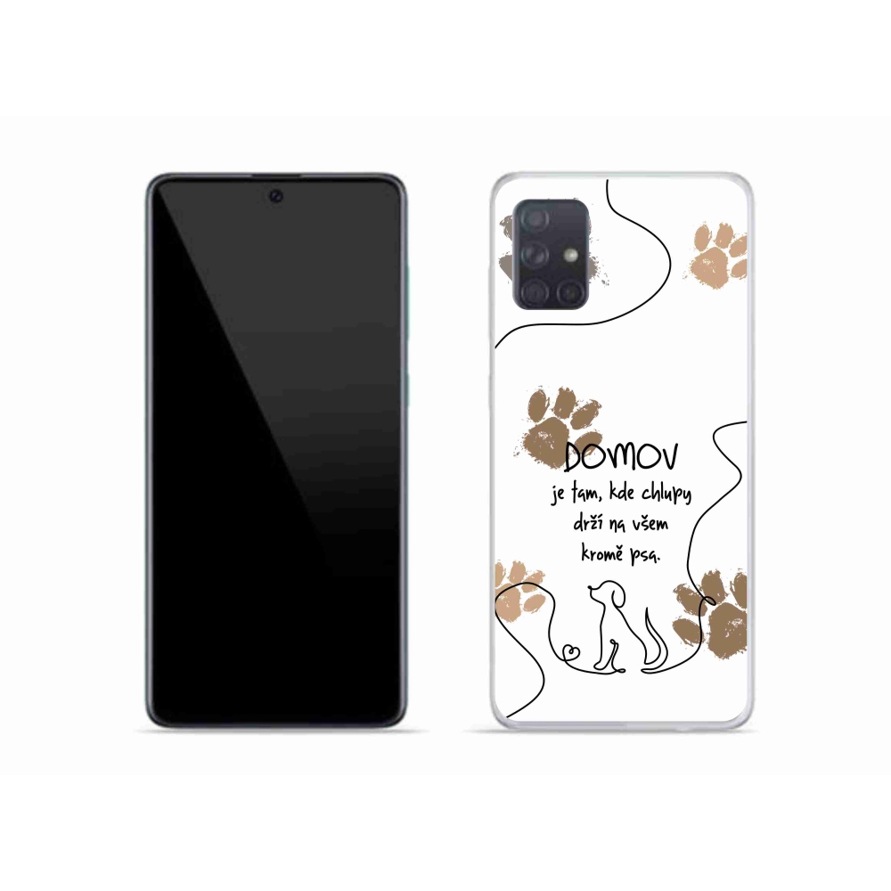 Gelový kryt mmCase na Samsung Galaxy A51 - psí motiv bílé pozadí