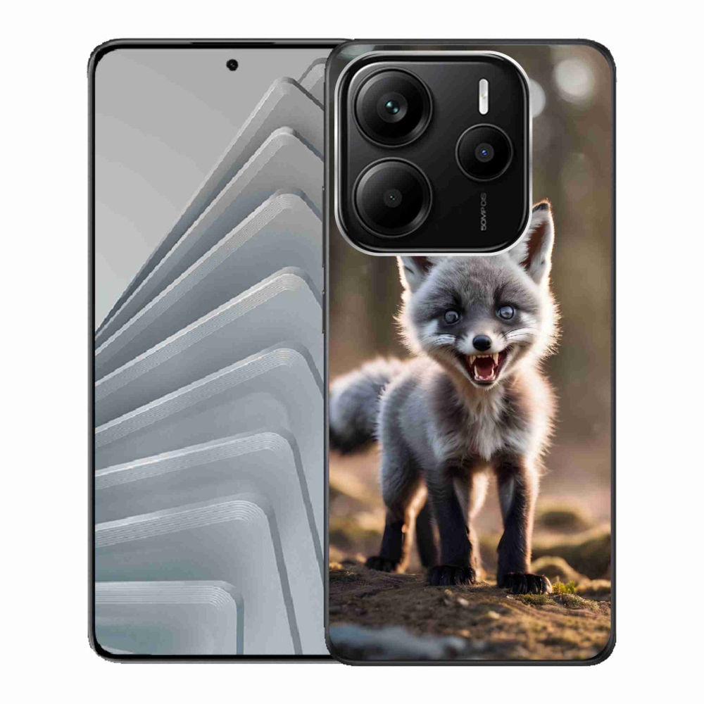 Gelový kryt mmCase na Xiaomi Redmi Note 14 5G - rozzuřená liška