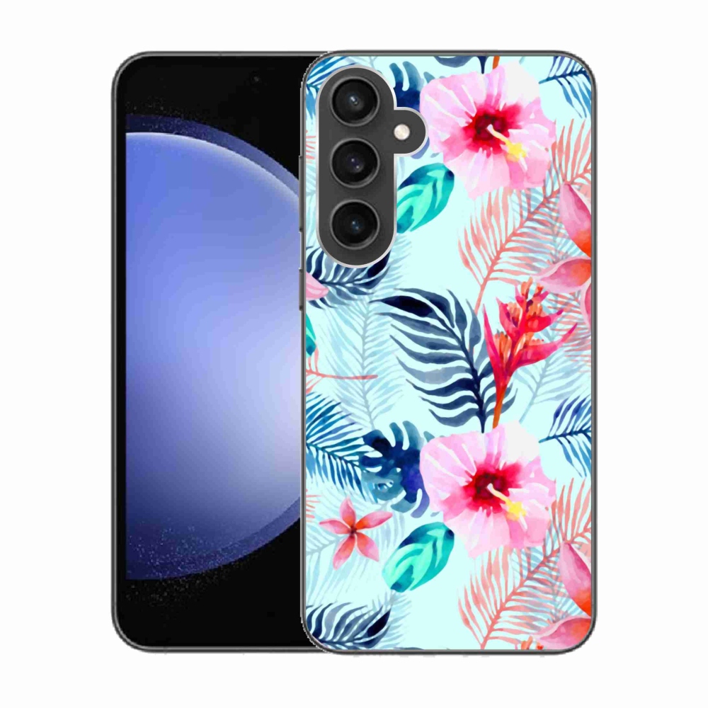Gelový kryt mmCase na Samsung Galaxy S23 FE - květiny