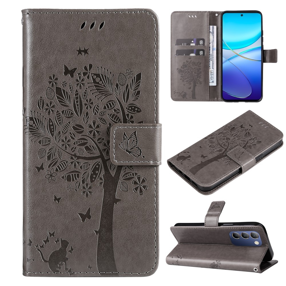 Tree knížkové pouzdro na Vivo V40 SE 4G/5G - šedé