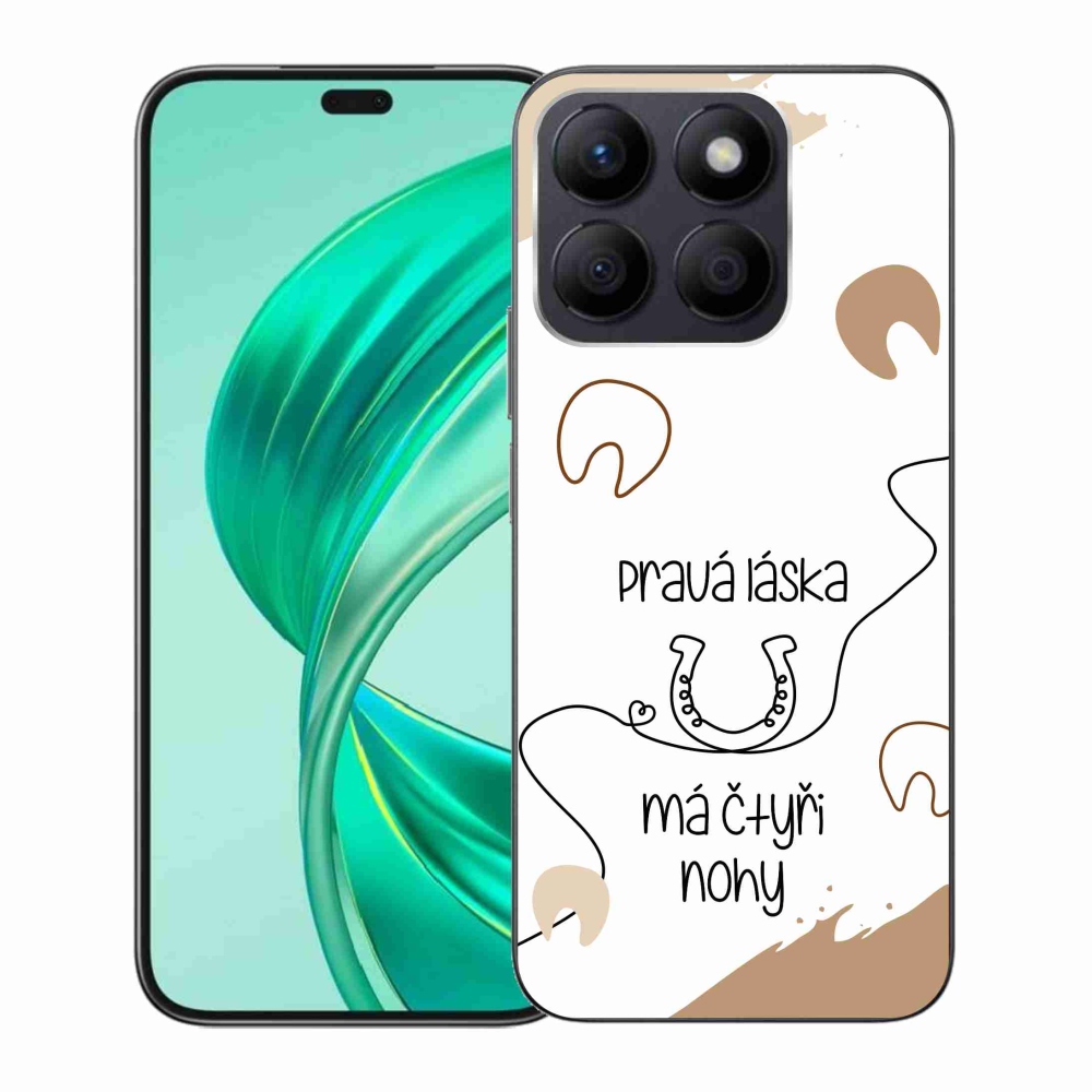 Gelový kryt mmCase na Honor X8b - koňský motiv bílé pozadí