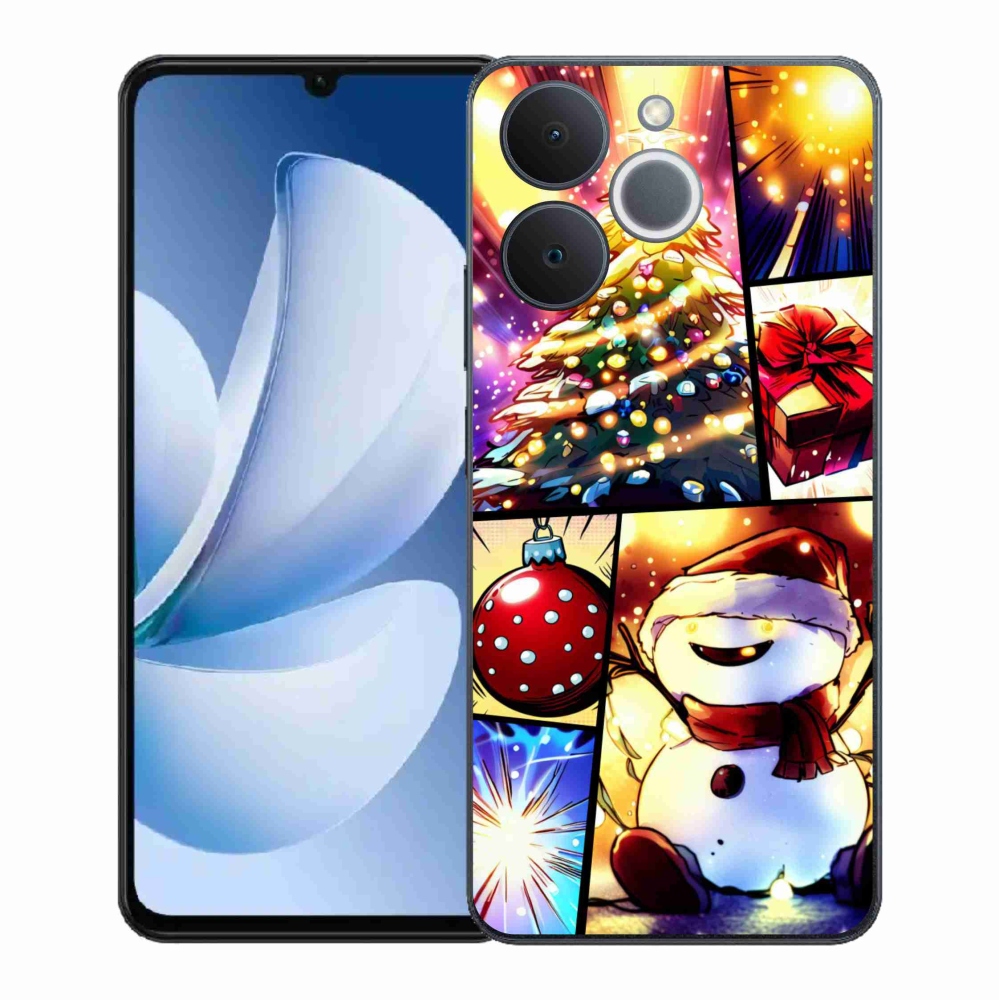 Gelový kryt mmCase na Realme Note 70T - vánoční motivy 1
