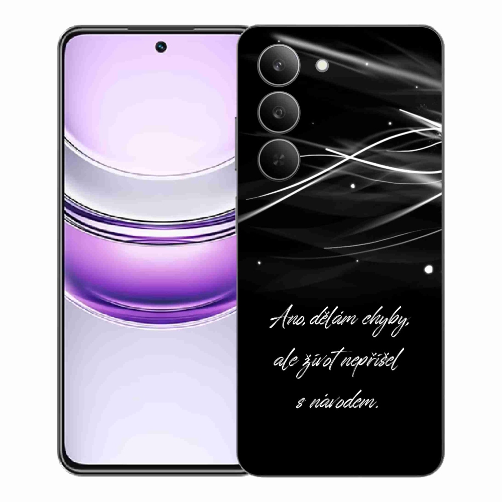 Gelový kryt mmCase na Realme 14x 5G - citát černé pozadí