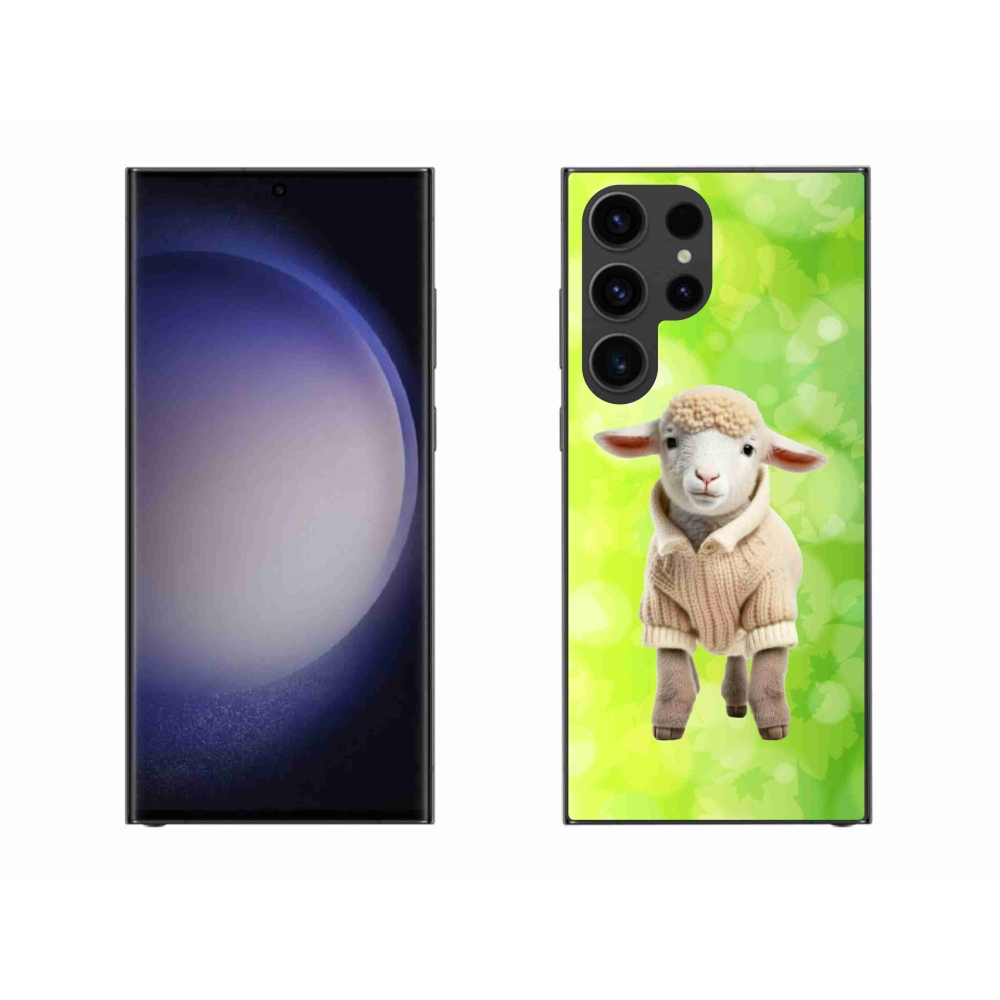 Gelový kryt mmCase na Samsung Galaxy S23 Ultra 5G - jehně ve svetru
